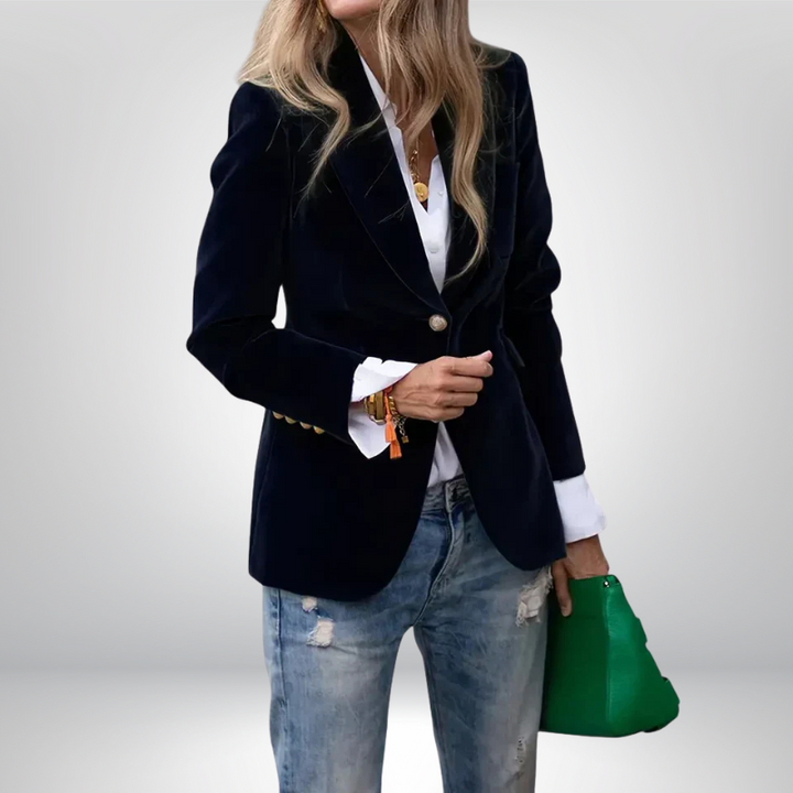 Veronica™ | Aksamitna marynarka taliowana
