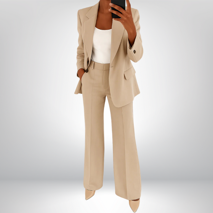 Vanessa™ | Elegancki komplet garniturowy z rozszerzanymi spodniami