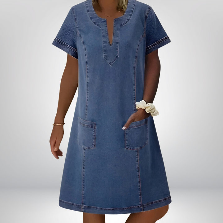 Ivory™ | Codzienna sukienka w stylu denimu