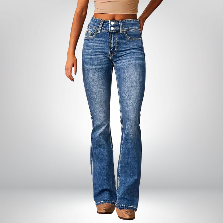 Clara™ | Klasyczne jeansy z rozszerzaną nogawką