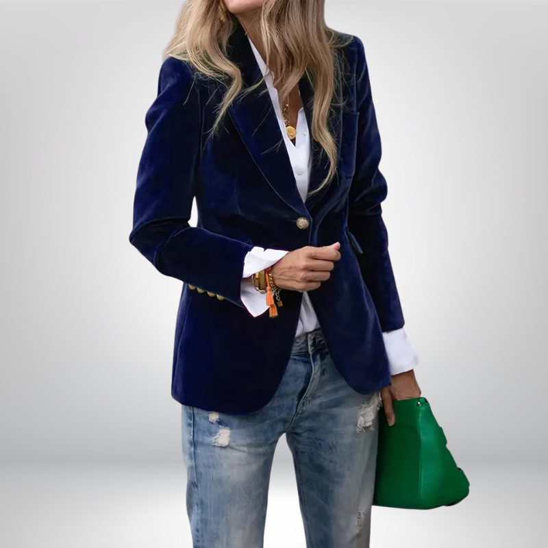 Veronica™ | Aksamitna marynarka taliowana