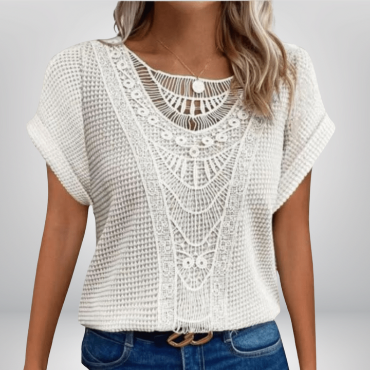 Gloria™ | Ażurowa dzianinowa bluzka