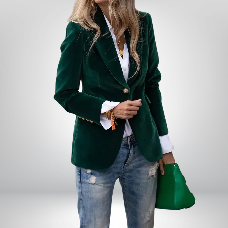 Veronica™ | Aksamitna marynarka taliowana