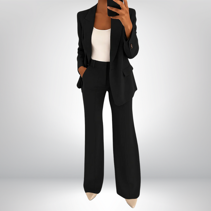 Vanessa™ | Elegancki komplet garniturowy z rozszerzanymi spodniami