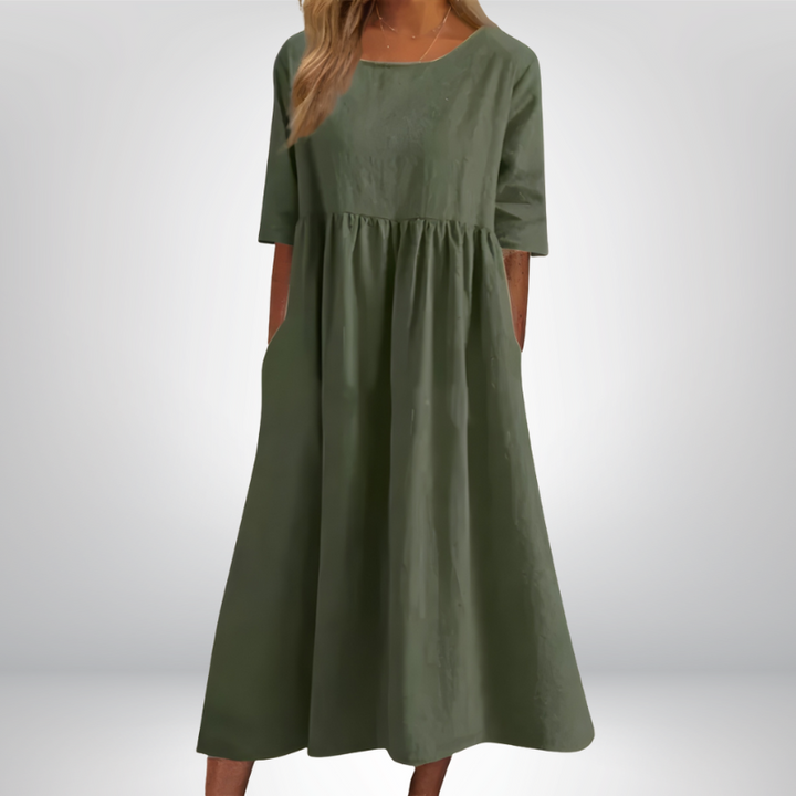 Elaine™ | Sukienka midi o luźnym kroju