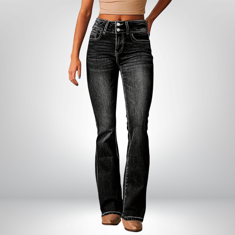 Clara™ | Klasyczne jeansy z rozszerzaną nogawką