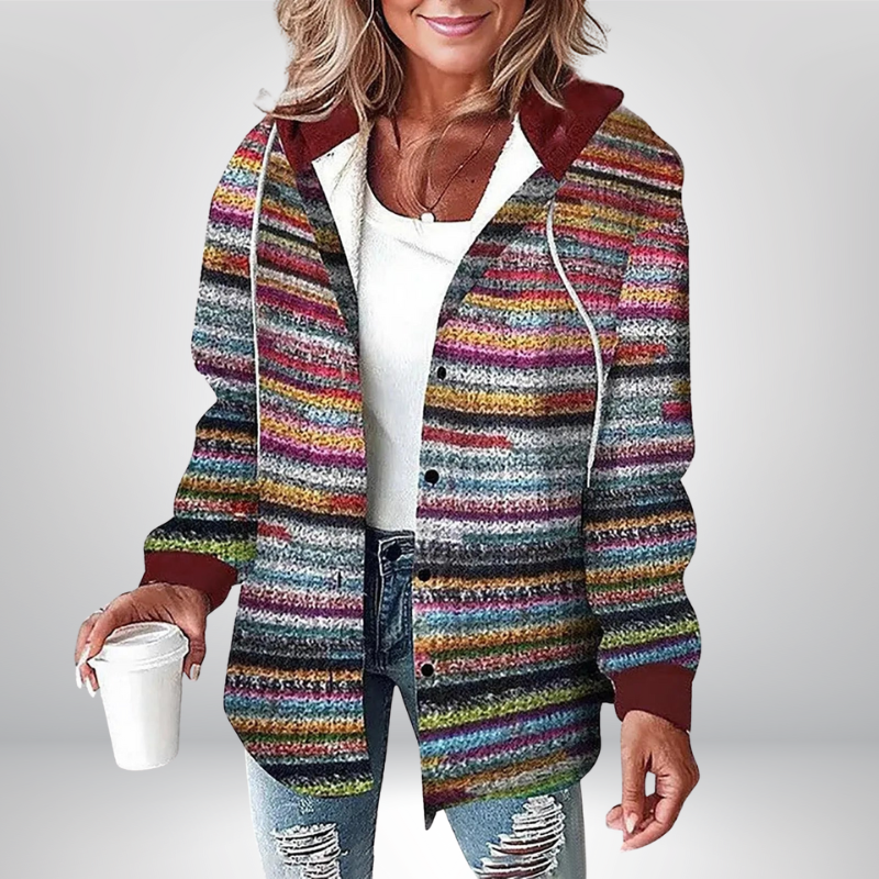 Sophie™ | Koszula w kratę z kapturem