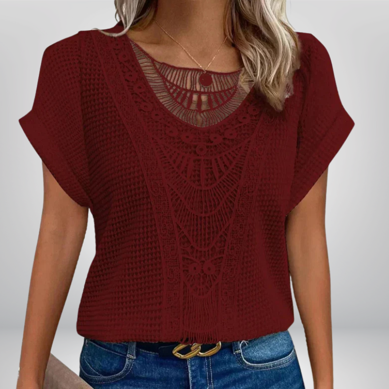 Gloria™ | Ażurowa dzianinowa bluzka