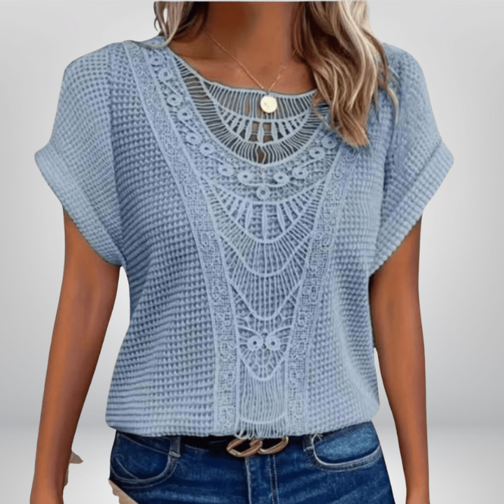 Gloria™ | Ażurowa dzianinowa bluzka
