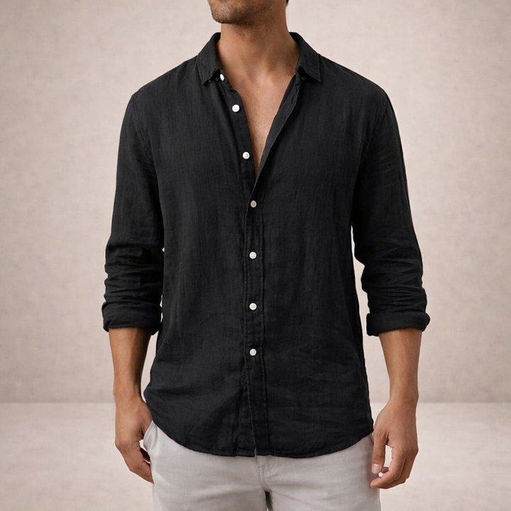 Emilio | Camisa de Lino para Hombre de Manga Larga