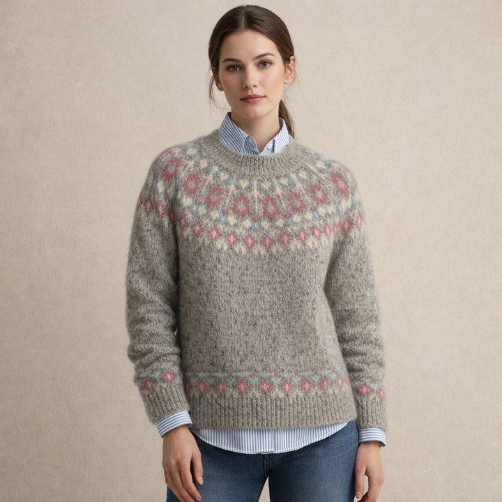 Helena | Skandynawski Sweter z Wzorem