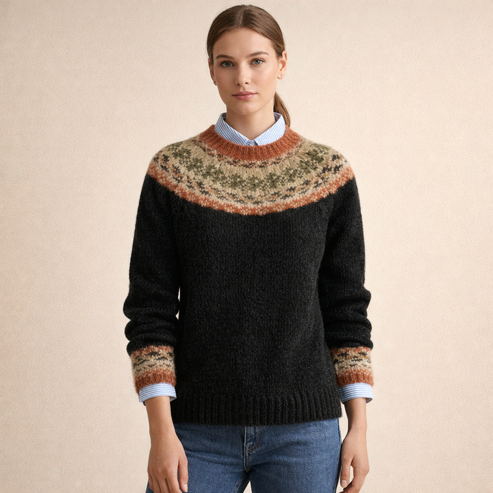 Helena | Skandynawski Sweter z Wzorem