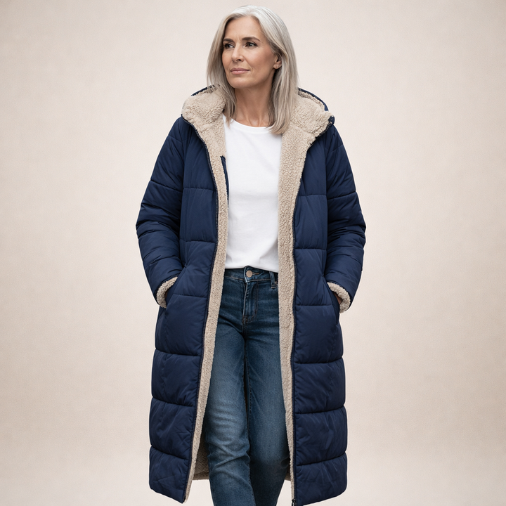 Anna | Pikowany Płaszcz z Miękkim Podszyciem