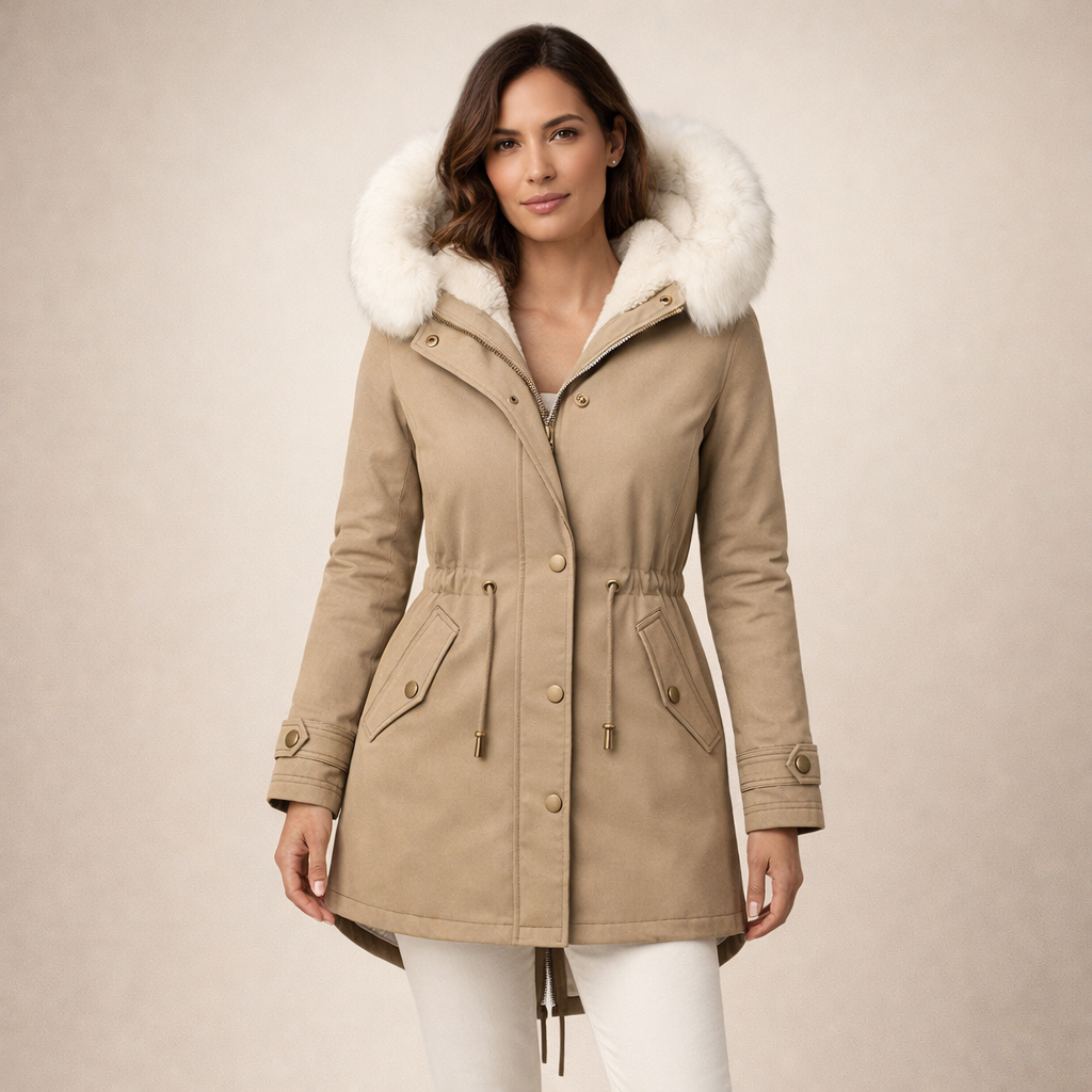 Monika | Parka Z Futerkowym Kapturem