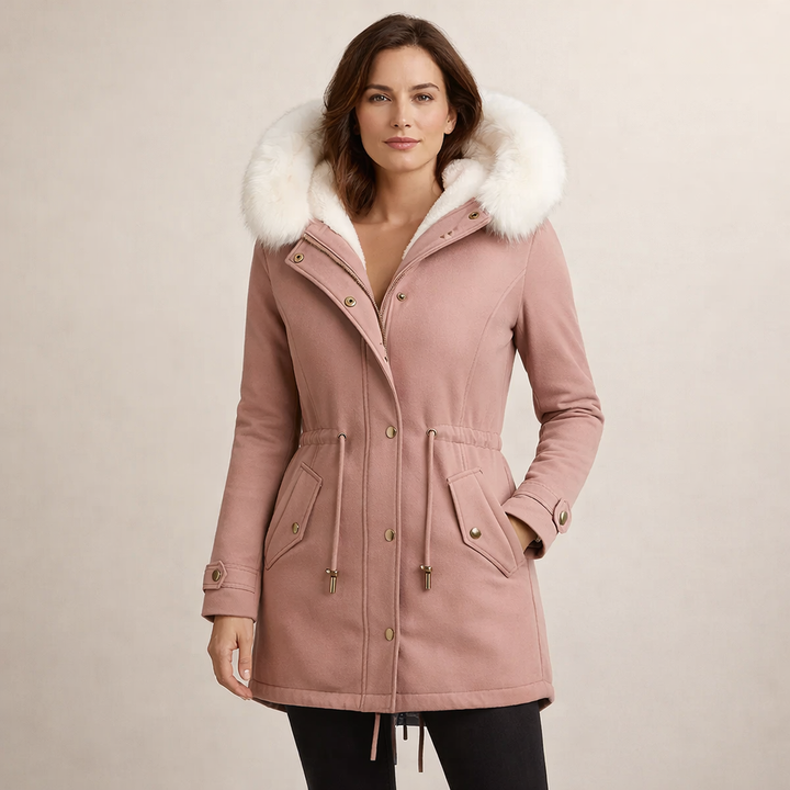 Monika | Parka Z Futerkowym Kapturem