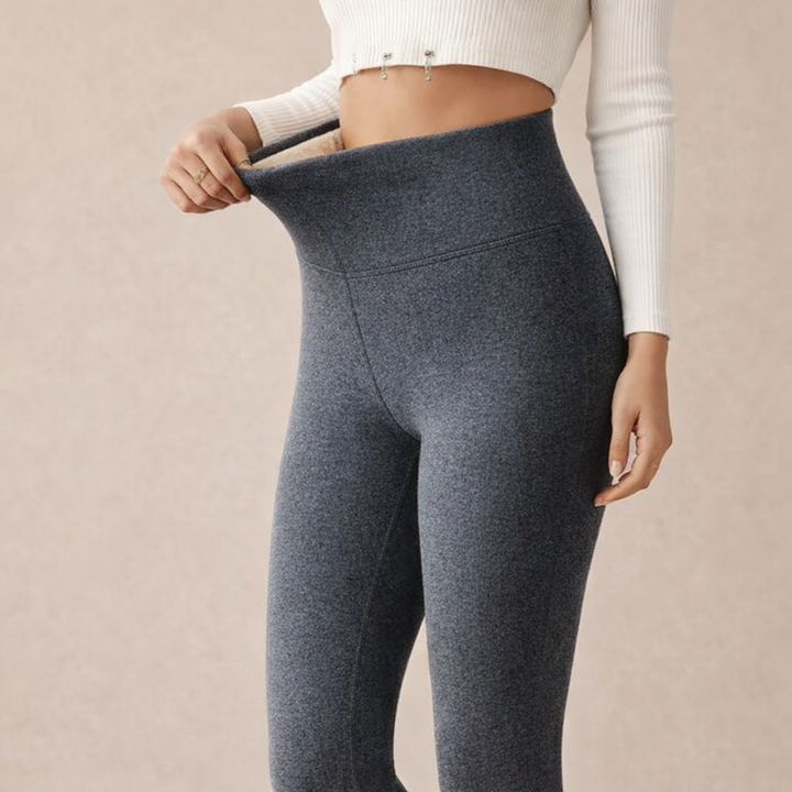 Sylwia | Ocieplane Legginsy Z Wysokim Stanem
