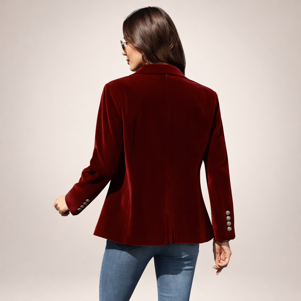 Veronica™ | Aksamitna marynarka taliowana