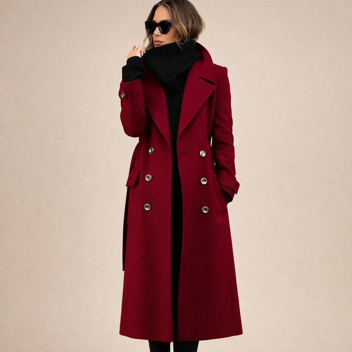 Brooke™ | Dwurzędowy Płaszcz Ołówkowy Z Eleganckim Fasonem