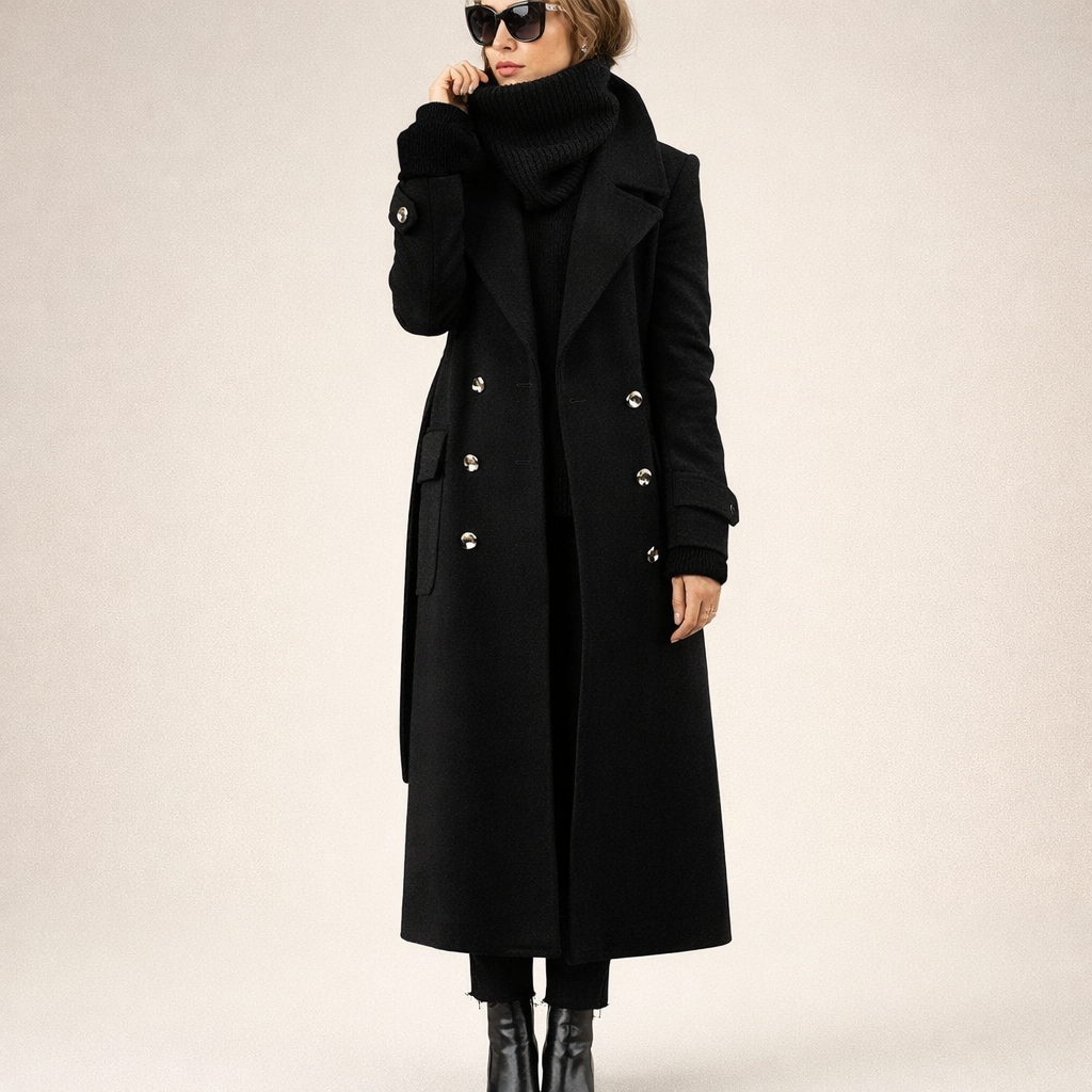 Brooke™ | Dwurzędowy Płaszcz Ołówkowy Z Eleganckim Fasonem