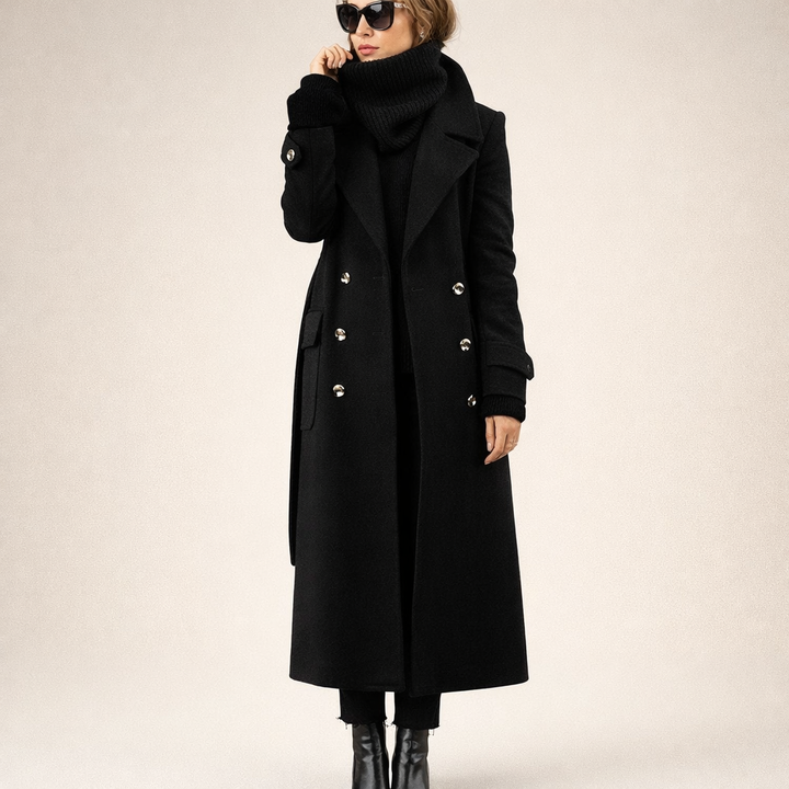 Brooke™ | Dwurzędowy Płaszcz Ołówkowy Z Eleganckim Fasonem