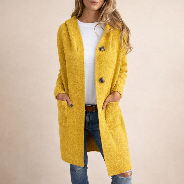 Monika | Długi Dzianinowy Kardigan