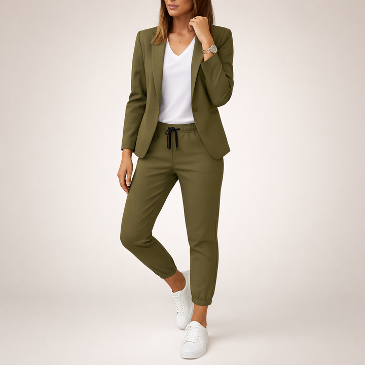 Eva™ | Luźny komplet garniturowy ze sportowym akcentem