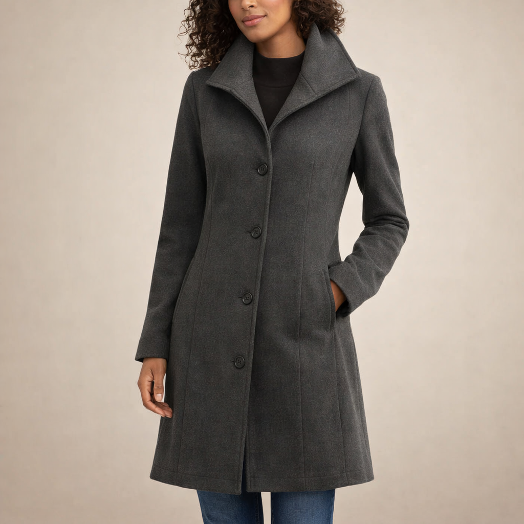 Joanna | Klasyczny Płaszcz Z Guzikami