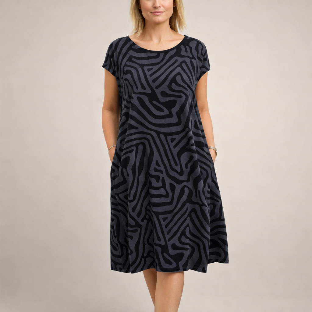 Eleanor | Luźna Sukienka Z Wzorem