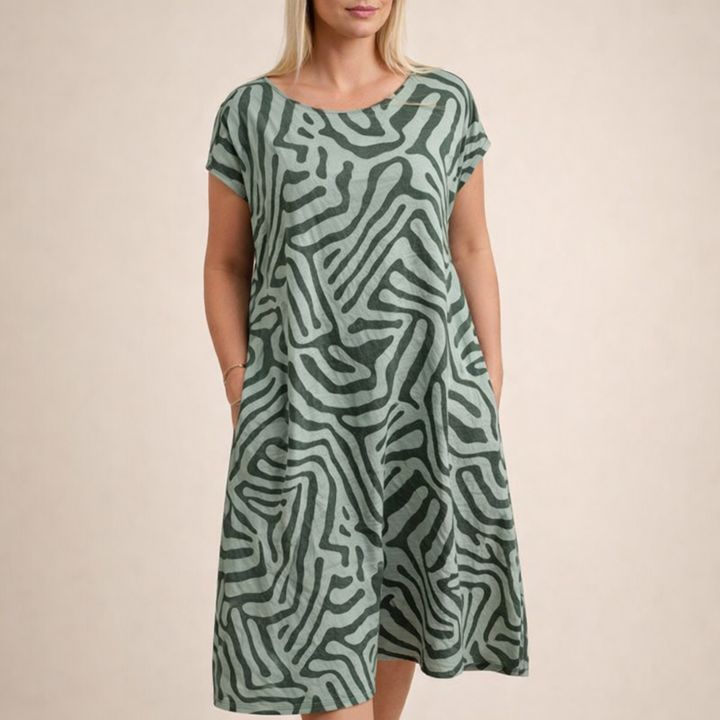 Eleanor | Luźna Sukienka Z Wzorem