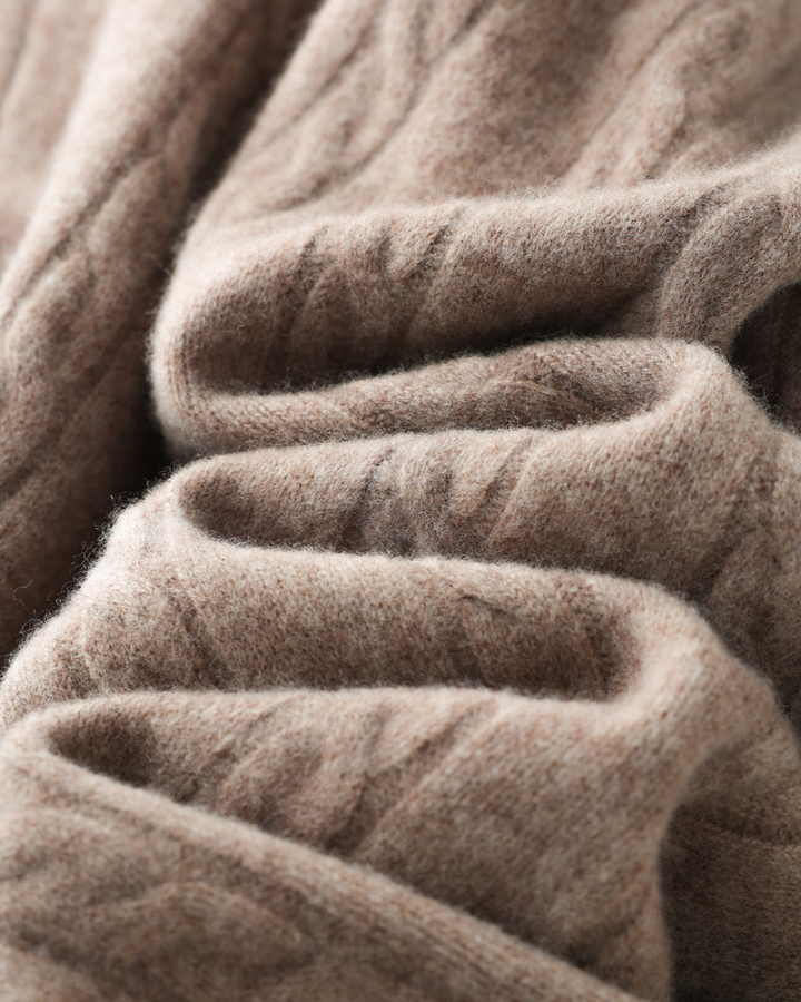 Monika | Dzianinowe Spodnie z Prostą Nogawką