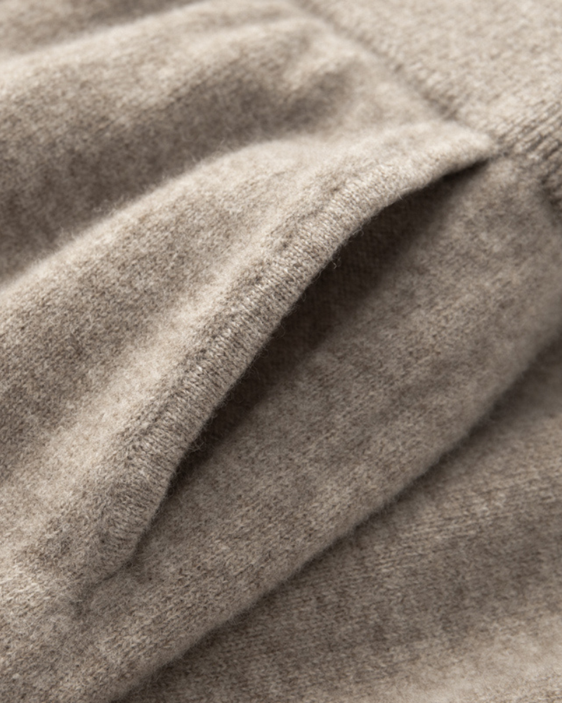 Elwira | Dzianinowe Spodnie z Nogawką Zwężaną