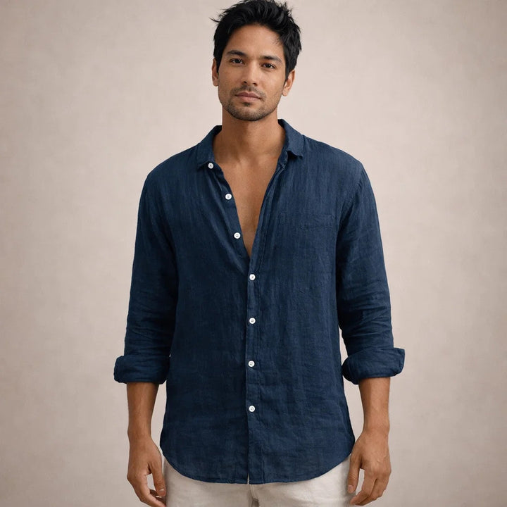 Emilio | Camisa de Lino para Hombre de Manga Larga