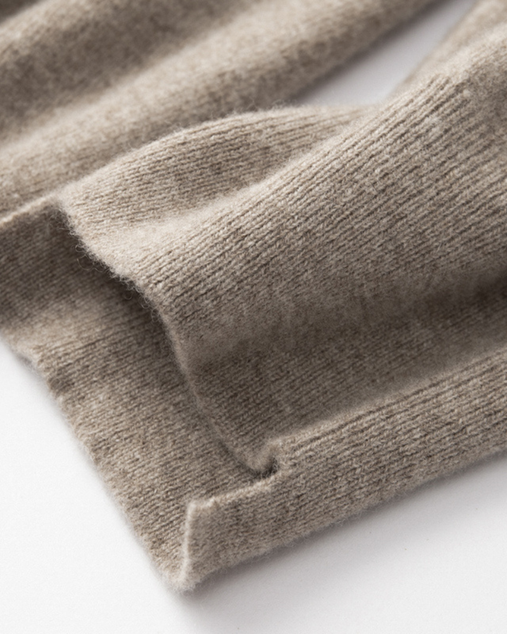 Elwira | Dzianinowe Spodnie z Nogawką Zwężaną