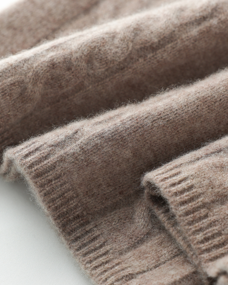 Monika | Dzianinowe Spodnie z Prostą Nogawką