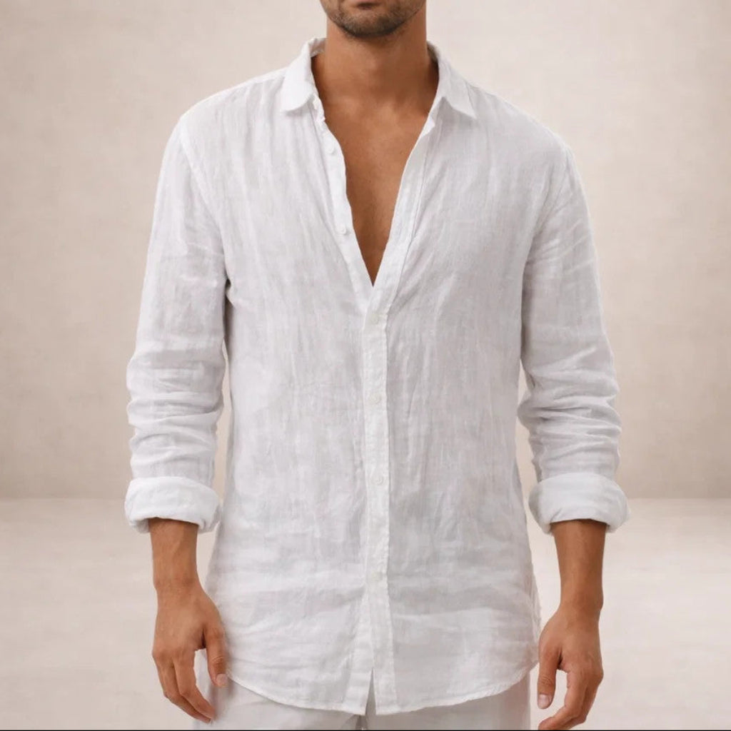 Emilio | Camisa de Lino para Hombre de Manga Larga
