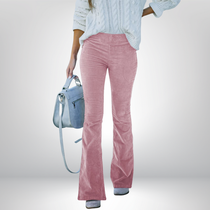 Carla™ | Retro sztruksowe spodnie z rozszerzaną nogawką