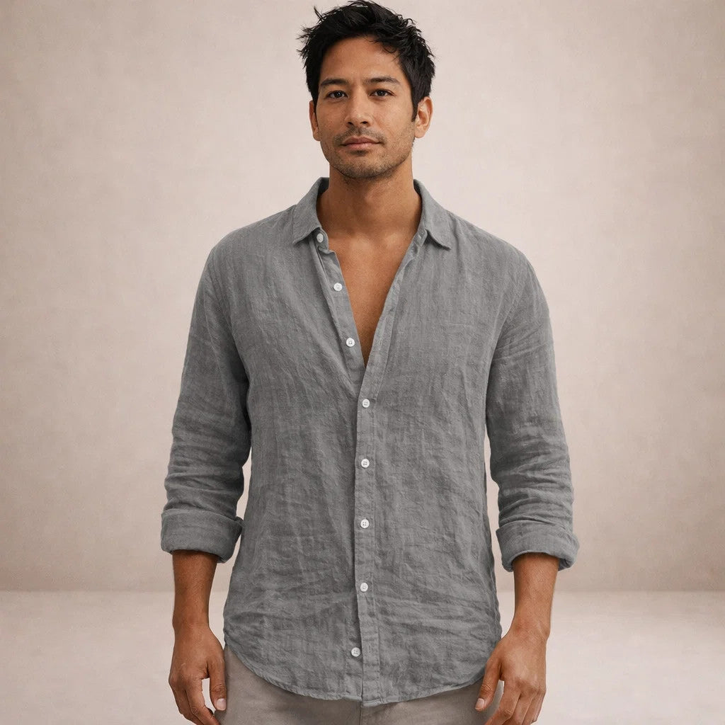 Emilio | Camisa de Lino para Hombre de Manga Larga