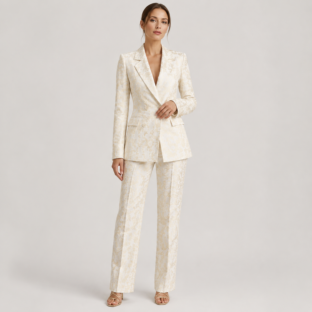 Beatriz | Conjunto de Blazer Cruzado y Pantalón Recto