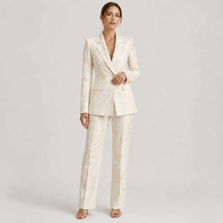 Beatriz | Conjunto de Blazer Cruzado y Pantalón Recto