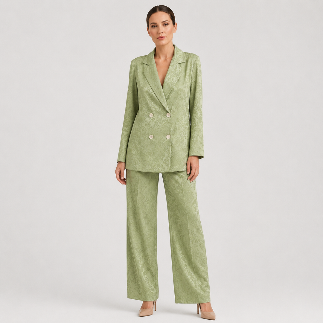 Beatriz | Conjunto de Blazer Cruzado y Pantalón Recto