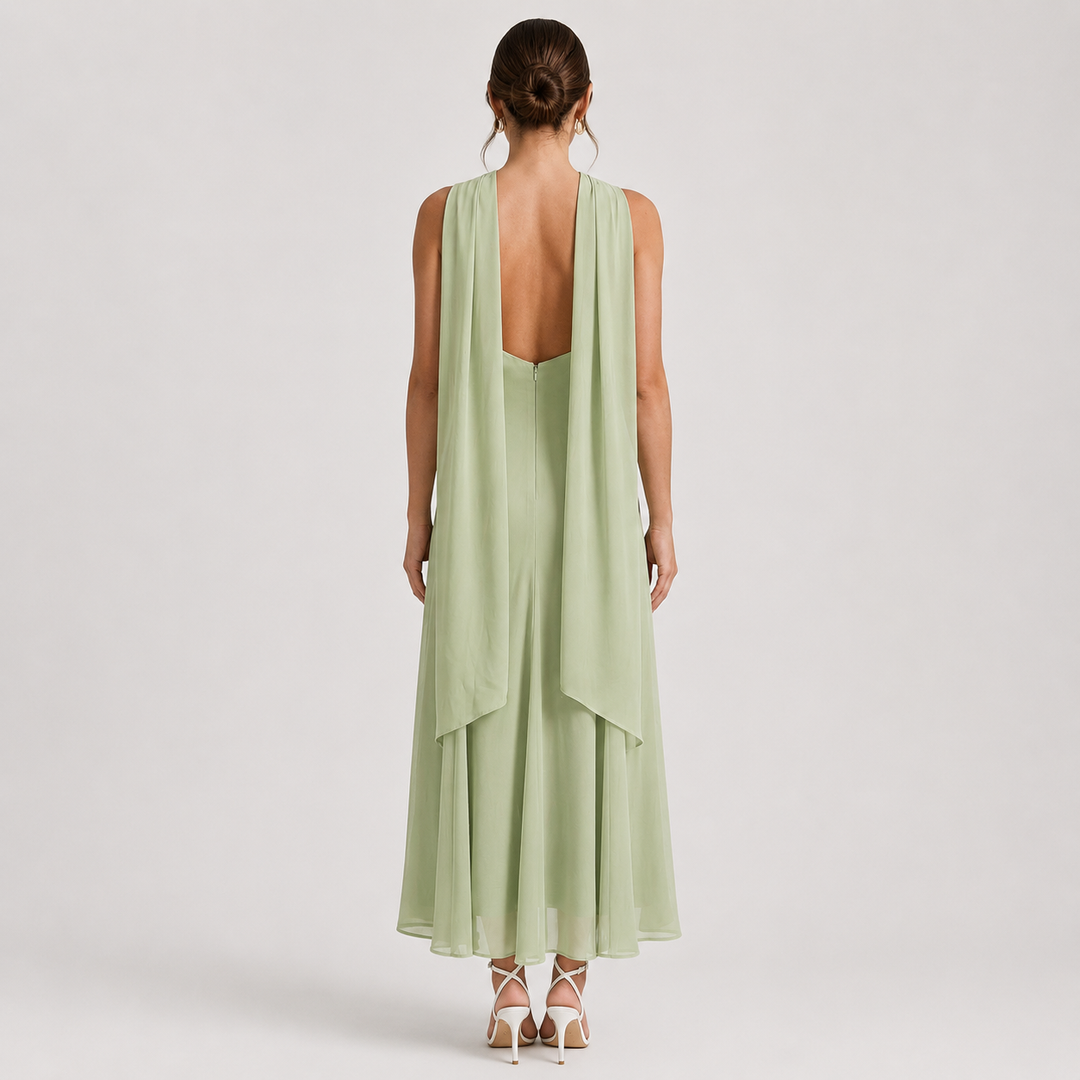 Valentina | Vestido Midi de Fiesta con Escote Halter