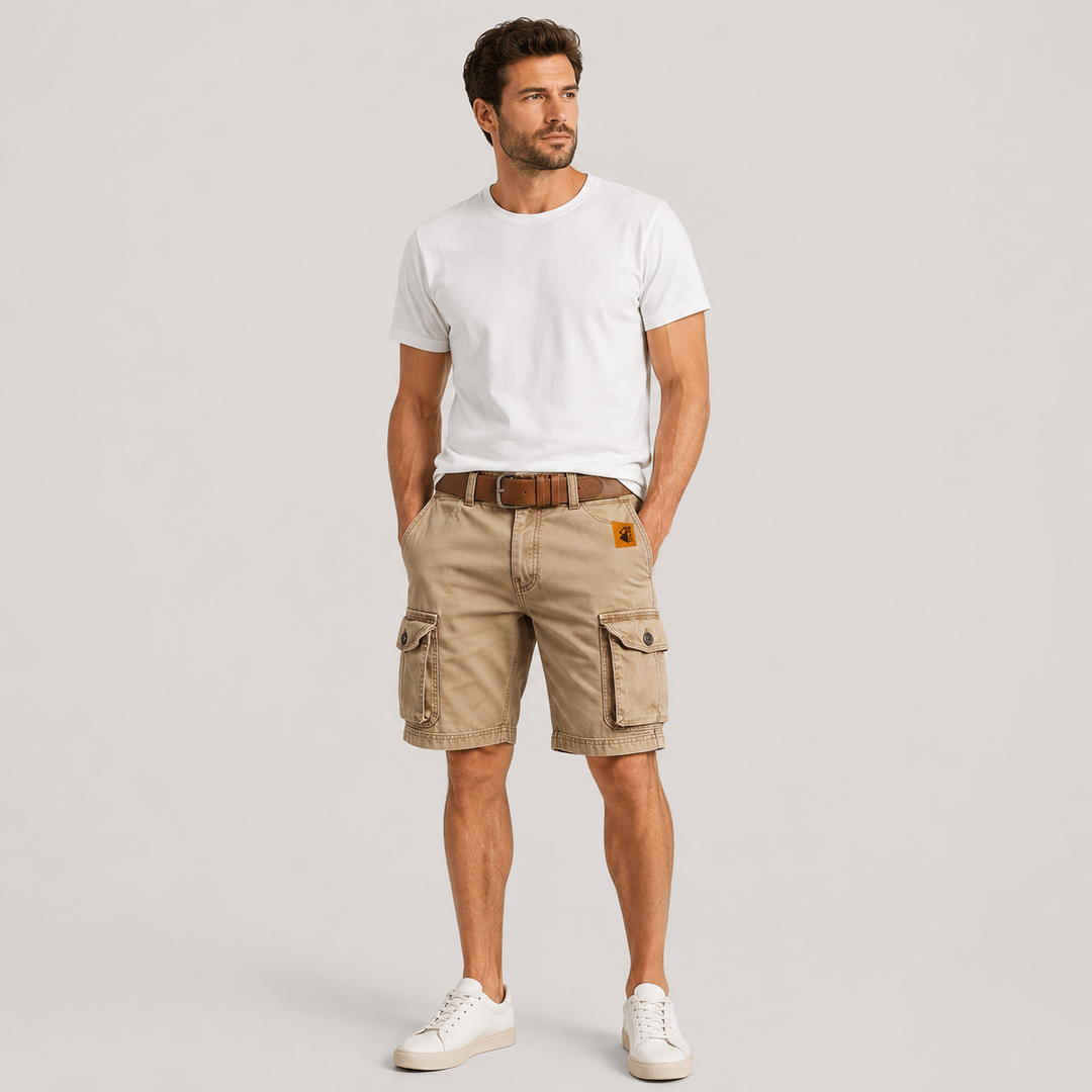 Carlos | Pantalón Corto Cargo de Algodón para Hombre