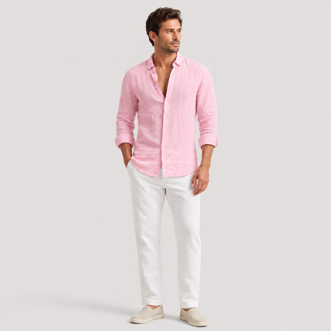Emilio | Camisa de Lino para Hombre de Manga Larga