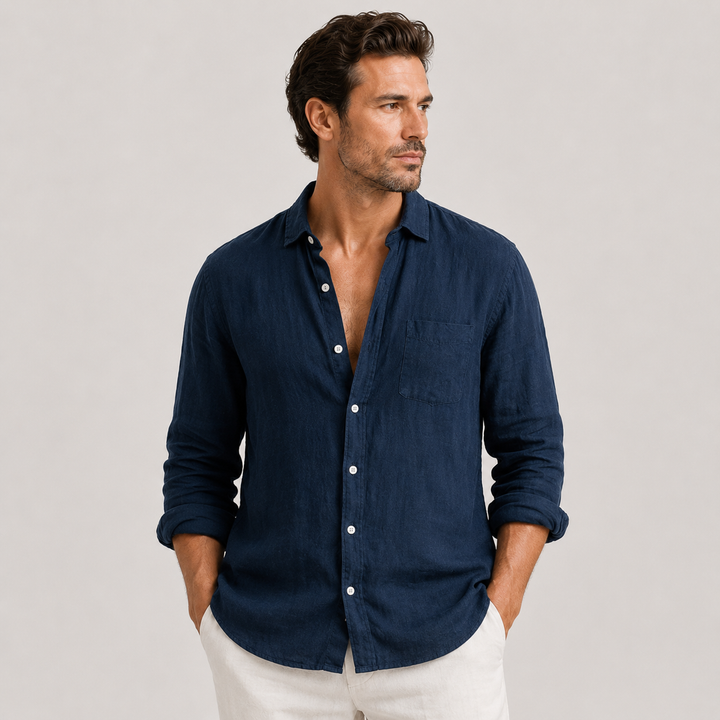 Emilio | Camisa de Lino para Hombre de Manga Larga
