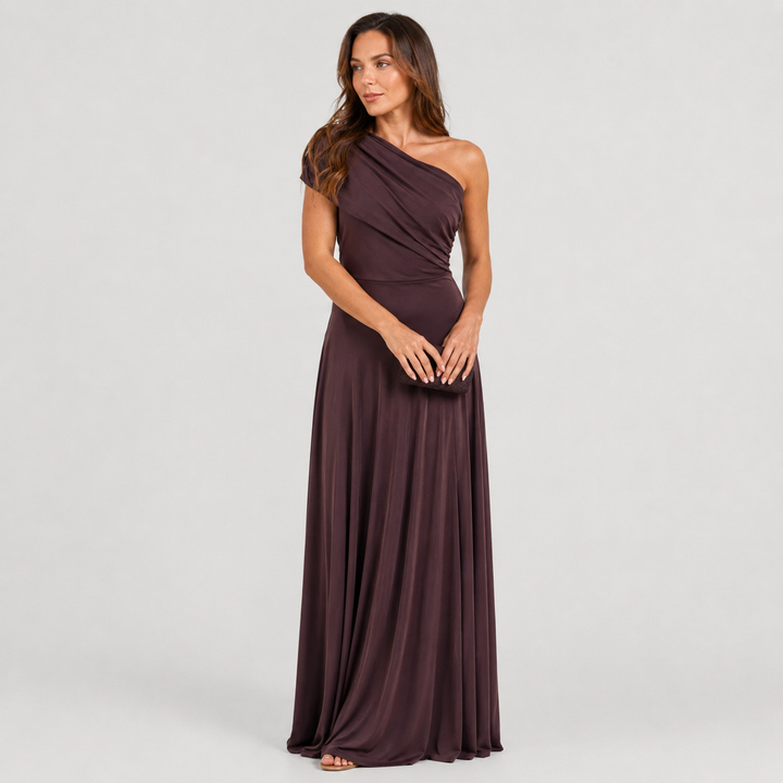 Valeria | Vestido Largo Asimétrico de Un Hombro
