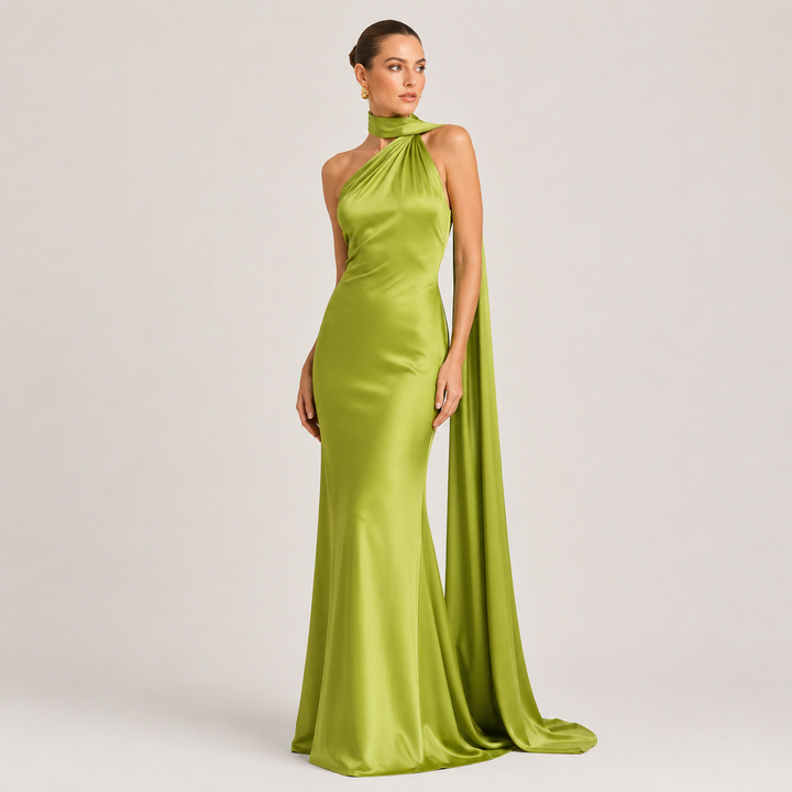 Natalia | Vestido Largo de Fiesta con Cuello Halter