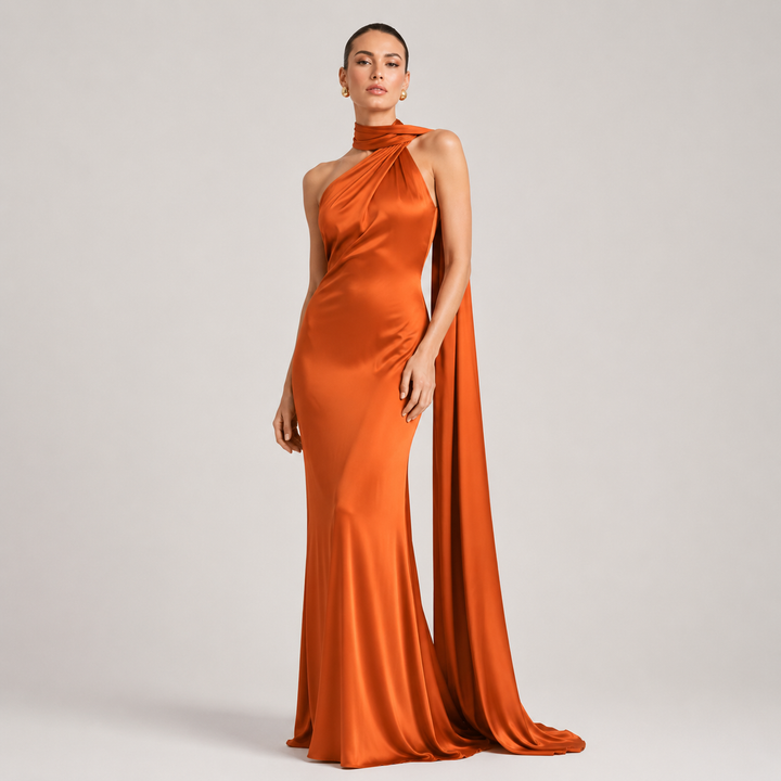 Natalia | Vestido Largo de Fiesta con Cuello Halter