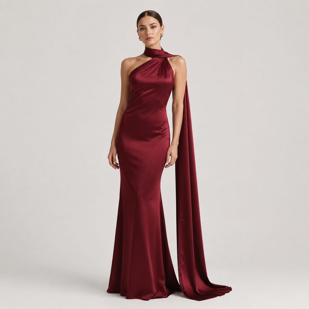 Natalia | Vestido Largo de Fiesta con Cuello Halter