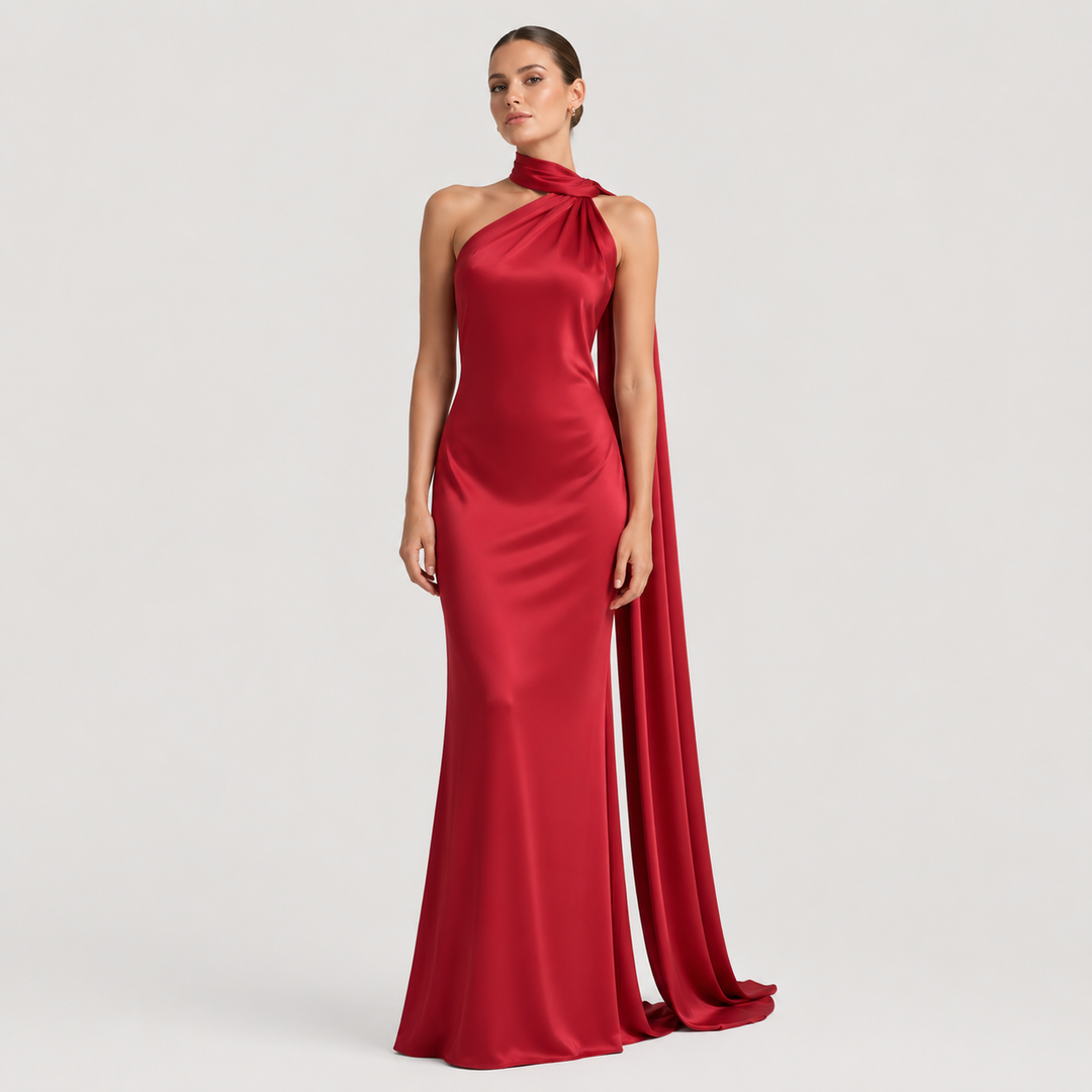 Natalia | Vestido Largo de Fiesta con Cuello Halter