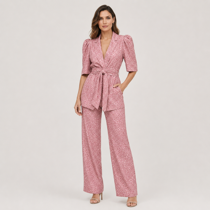 Adriana | Conjunto de Blazer Cruzado y Pantalón Recto